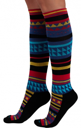LX Support Restful Unisex Medium Compression Knee High Socks with Arch Support by Cherokee