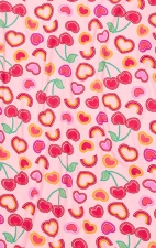 Z17213 Zoe + Chloe Contrast Mock Wrap Print Top - Cherry Berry