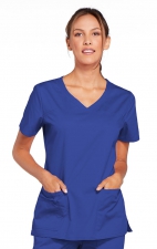 4727 Workwear Core Stretch 3 Pocket V-Neck Top with Back Yoke by Cherokee