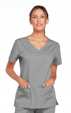 4727 Workwear Core Stretch 3 Pocket V-Neck Top with Back Yoke by Cherokee