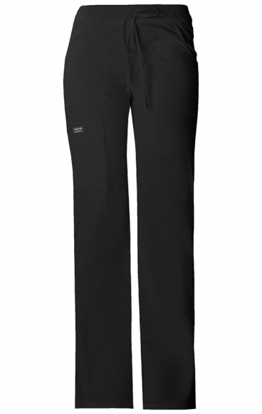 24001P Petite Workwear Core Stretch Low Rise Flare Leg Cargo Pant by Cherokee