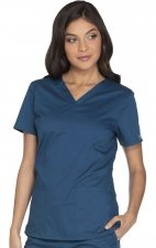WW630 Workwear Core Stretch 3 Pocket V-Neck Top by Cherokee