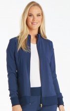 CK303 iFlex Zip Front Jacket with Knit Panels by Cherokee