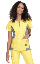 *FINAL SALE XS 317 Koi Lite™ Scrubs Serenity Double Zipper Top