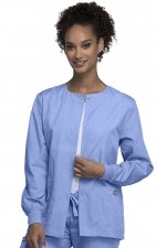 4350 Workwear Originals Snap Front Warm Up Jacket by Cherokee