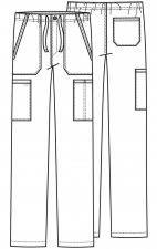 WW190 Workwear Professionals Men's Tapered Leg 5 Pocket Scrub Pants by Cherokee