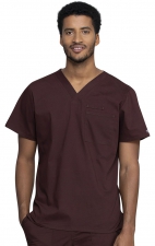WW675 Workwear Professionals Men's Chest Pocket V-Neck Top by Cherokee
