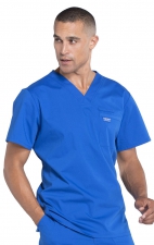 WW675 Workwear Professionals Men's Chest Pocket V-Neck Top by Cherokee