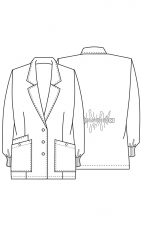 1302 Cherokee Whites 30" Lab Coat with Rib Knit Cuffs by Cherokee 