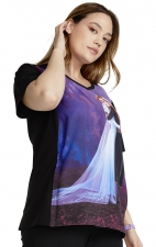 TF637 Tooniforms V-Neck Print Top with Kangaroo Pocket by Cherokee Uniforms - Sisters Together