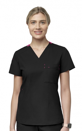 6218 WonderWink WonderFLEX Women's Lyric V-Neck Tuck-In Top