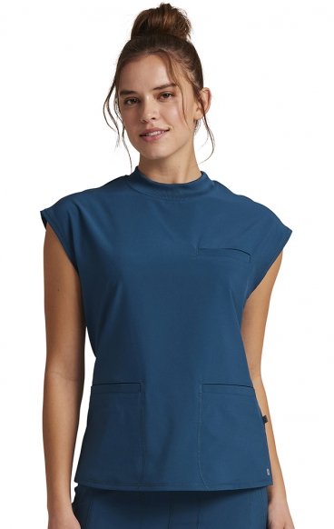 CK742 Mock Neck 4 Pocket Top with Flex Panels by Infinity