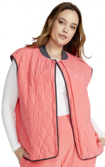 CKA570 Allura Quilted Vest with 2 Pockets by Cherokee