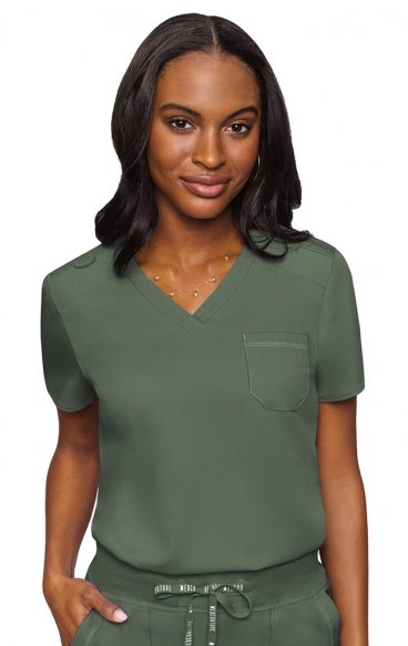 *FINAL SALE 3XL 7448 Med Couture Touch Chest Pocket Top