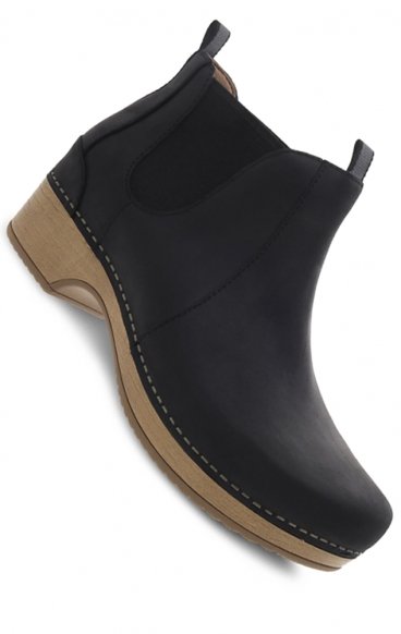 Becka Black Oiled Pull Up Boot by Dansko