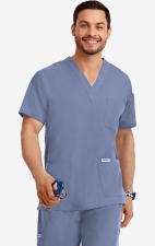 MOBB Classic Unisex 3 Pocket Scrub Top (Men's View) - Postman Blue (PS)