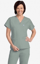 606T MOBB Unisex V-Neck Chest Pocket Scrub Top
