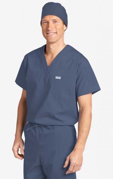 *FINAL SALE 3XL 606T MOBB Unisex V-Neck Chest Pocket Scrub Top