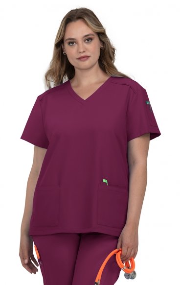 C101 Cureology Cardi Modern 2 Pocket V-Neck Top by koi C101 Cureology Cardi Modern 2 Pocket V-Neck Top by koi