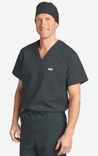 MOBB Unisex V-Neck Scrub Top (Men's View) - Charcoal (CC)