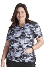TF759 Tooniforms Unisex Print Top with Mesh Panels by Cherokee Uniforms - Cute is the Night