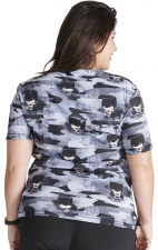 TF759 Tooniforms Unisex Print Top with Mesh Panels by Cherokee Uniforms - Cute is the Night