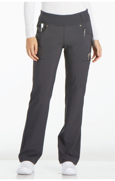 *FINAL SALE S CK002 iFlex Mid Rise 6 Pocket Straight Leg Cargo Pant by Cherokee