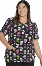 DK876 Dickies Fitted Print Top - Squad Ghouls