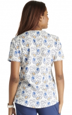 CK703 Cherokee Fitted 2 Pocket Print Top - Owl Together Now