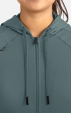 90301 Focus Women's Hooded Zip Front Warm Up Jacket by Maevn