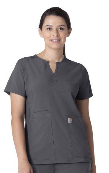 *FINAL SALE L C12213 Carhartt Force Modern Fit Women's Notch Neck Tunic Scrub Top *FINAL SALE L C12213 Carhartt Force Modern Fit Women's Notch Neck Tunic Scrub Top