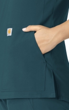 C12213 Carhartt Force Modern Fit Women's Notch Neck Tunic Scrub Top