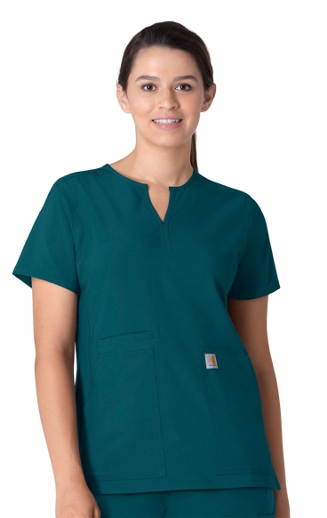 C12213 Carhartt Force Essentials Modern Fit Women's Notch Neck Tunic Scrub Top