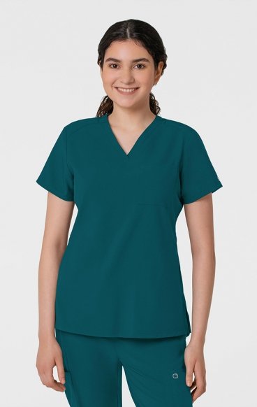 6045 W123 Women's Slim V-Neck Flex Top by Wink