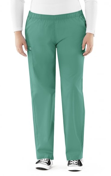 *FINAL SALE SURGICAL GREEN 501P Petite WonderWork Elastic Waist Cargo Scrub Pants