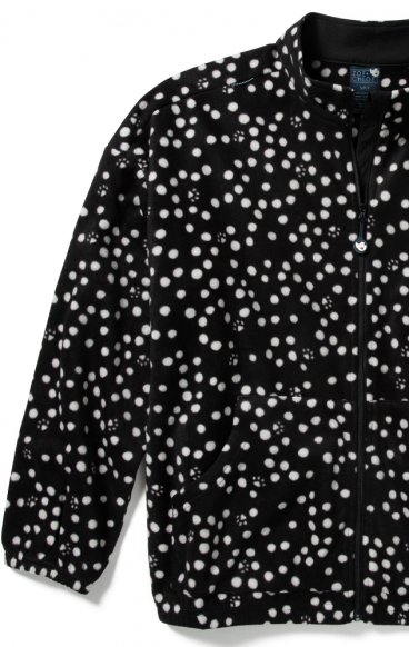 Z81019 Zoe+Chloe Boxy Fit Printed Fleece Jacket - I See Spot
