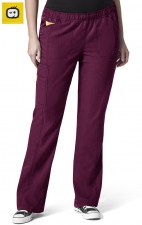 5105 WonderWink Plus Boot Cut Cargo Scrub Pants - Wine