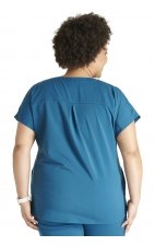 CK836A Atmos Contemporary V-Neck Dolman Sleeve Top with 3 Pockets by Cherokee