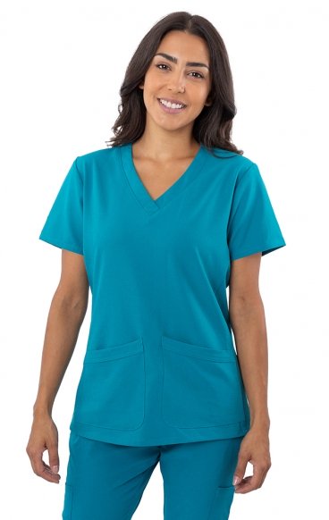 1201 4Flex 2 Pocket V-Neck Scrub Top by Greentown 1201 4Flex 2 Pocket V-Neck Scrub Top by Greentown