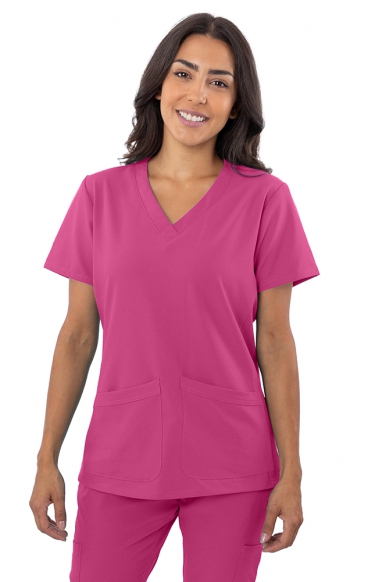 *FINAL SALE XXS 1201 4Flex 2 Pocket V-Neck Scrub Top by Greentown