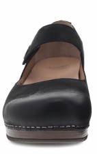 Beatrice Black Burnished Nubuck Stapled Mary Jane by Dansko