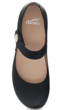 Beatrice Black Burnished Nubuck Stapled Mary Jane by Dansko