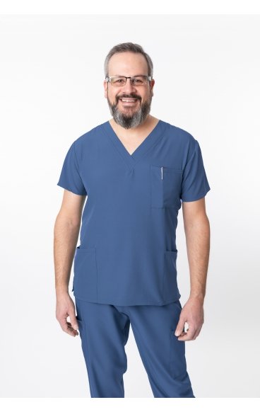 *FINAL SALE XS 1202 4Flex Unisex V-Neck Scrub Top by Greentown