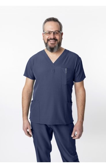 *FINAL SALE S 1202 4Flex Unisex V-Neck Scrub Top by Greentown