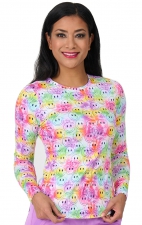 1155 Zavaté Ava Therese Print Long Sleeve Underscrub - Smiley