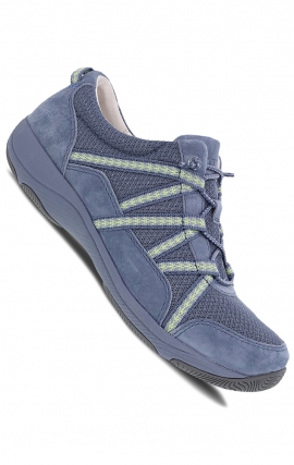 Harlyn Blue Suede Sneakers for Women by Dansko