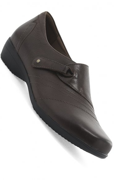 Franny Chocolate Burnished Calf Loafer for Women by Dansko