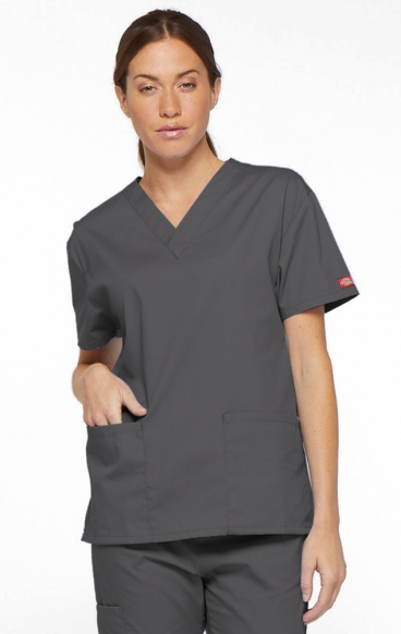 *FINAL SALE XL 86706 Dickies EDS Signature 2 Pocket V-Neck Top *FINAL SALE XL 86706 Dickies EDS Signature 2 Pocket V-Neck Top