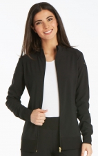 CK303 iFlex Zip Front Jacket with Knit Panels by Cherokee