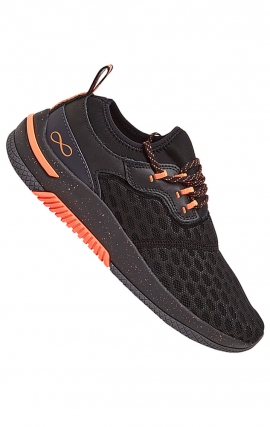 Dart Black/Electro Coral Lightweight Slip Resistant Women's Sneaker from Infinity Footwear by Cherokee